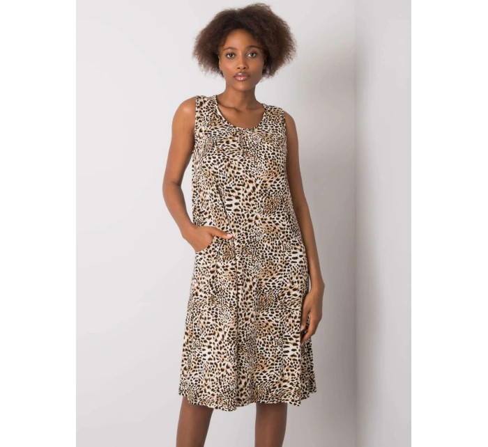 Sukienka TO SK czarno beżowy model 21365428 - FPrice Sukienka TO SK czarno beżowy model 21365428 - FPrice