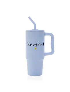 KRÁSNÝ DEN - světle modrý cestovní termohrnek 900 ml  