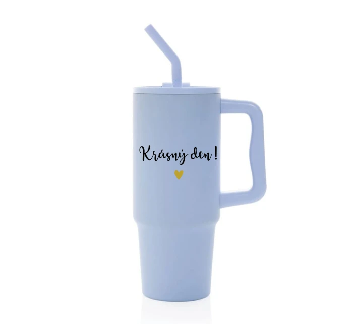 KRÁSNÝ DEN - světle modrý cestovní termohrnek 900 ml  