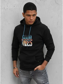 Pánská zateplená mikina s kapucí černá Dstreet model 21966142 - FashionStreet