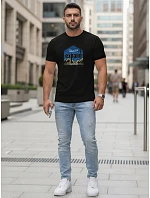 Pánské tričko s potiskem EXPAND černé FashionStreet NX5004R Pánské tričko s potiskem EXPAND černé FashionStreet NX5004R