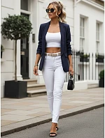Żakiet damski klasyczny z rękawem granatowy model 22203553 - FashionStreet