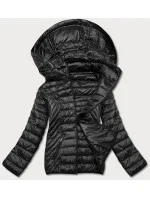 Černá dámská prošívaná bunda pro přechodné období model 17987609 - J.STYLE Černá dámská prošívaná bunda pro přechodné období model 17987609 - J.STYLE