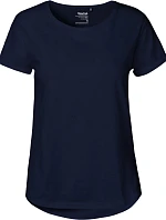 Neutral O 80012 Dámské bio tričko s ohrnutými rukávy 77.8012 navy