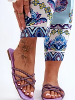 Dámské Klíčky s Proužky a Džety Fialové Leomi