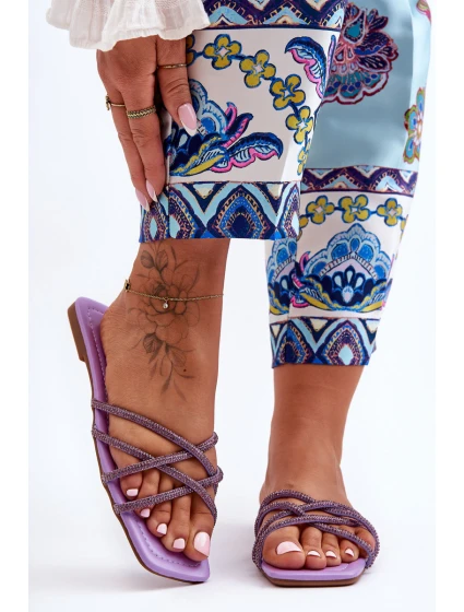 Dámské Klíčky s Proužky a Džety Fialové Leomi Dámské Klíčky s Proužky a Džety Fialové Leomi