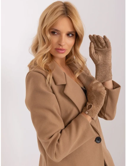 Rękawiczki AT RK model 19367677 camelowy - FPrice