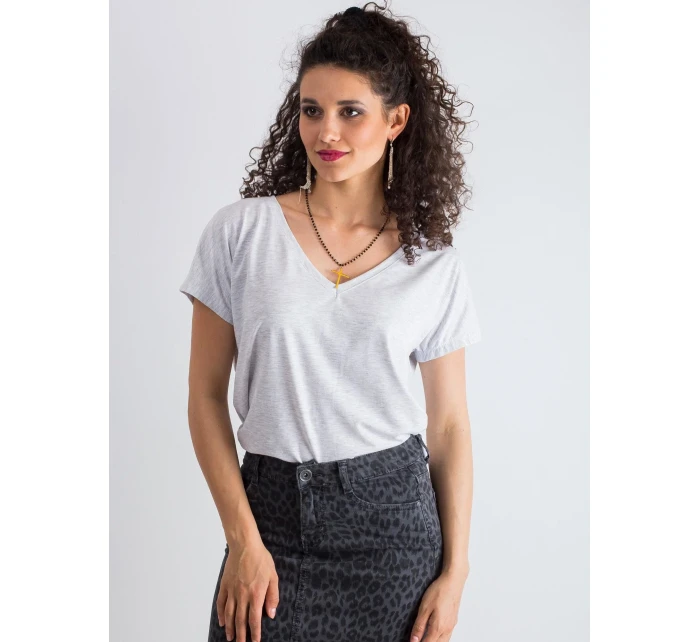 Tričko RV TS model 14829125 světle šedá - FPrice Tričko RV TS model 14829125 světle šedá - FPrice