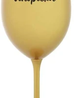 VÍNOPIČKA - zlatá sklenice na víno 350 ml