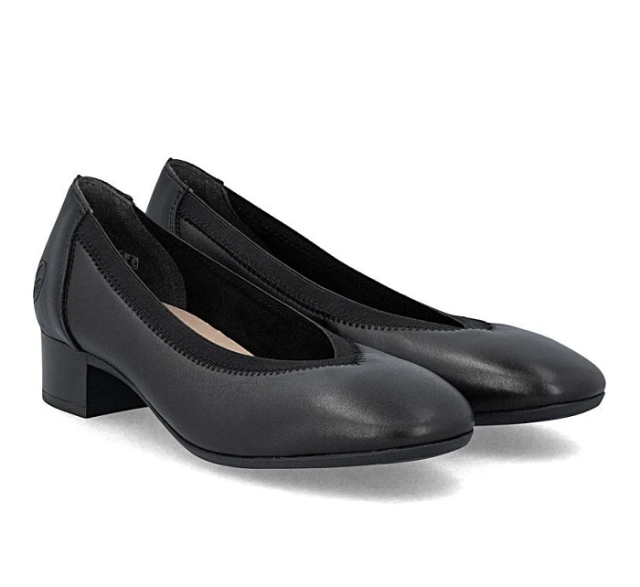 Dámské kožené lodičky 43452-00 černé - Rieker Dámské kožené lodičky 43452-00 černé - Rieker