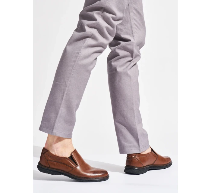 Pohodlné pánské  polobotky hnědé