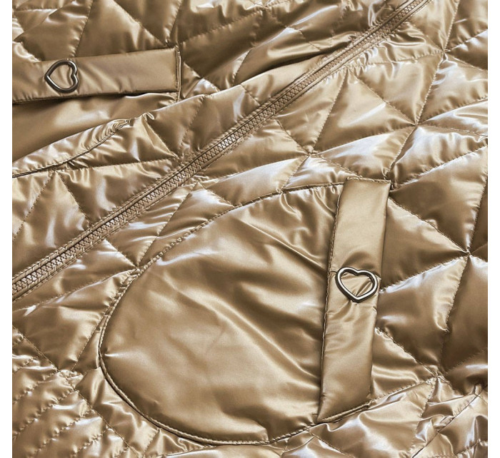 Zlatá metalická dámská bunda (2021-01BIG)