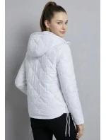 Dámská lehce zateplená krátká bunda s kapucí Goodlookin bílá (B8595-26)
