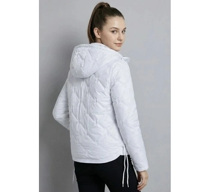 Dámská lehce zateplená krátká bunda s kapucí Goodlookin bílá (B8595-26)