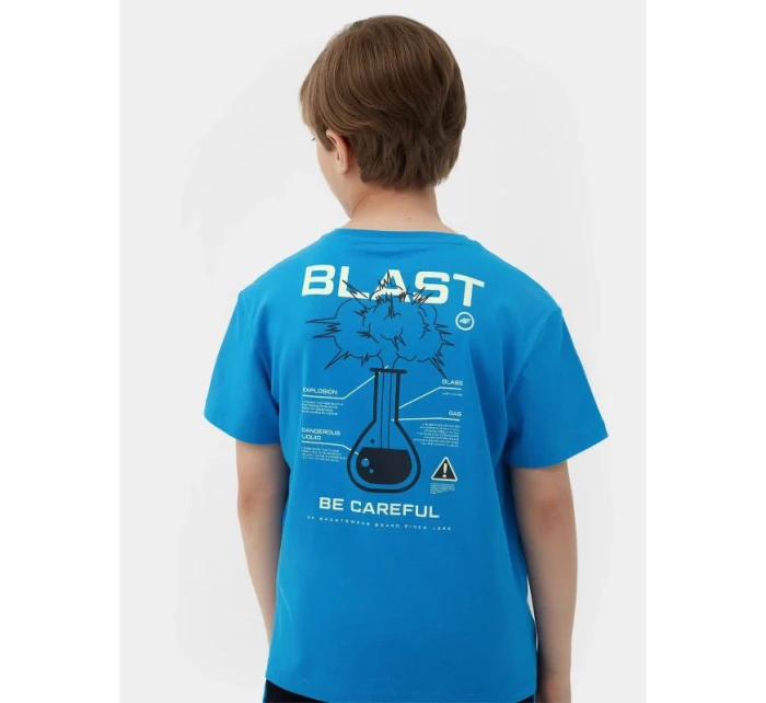 Chlapecké tričko 4F Junior s potiskem svítícím ve tmě