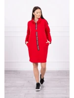 Šaty s kravatou červené Šaty s kravatou červené