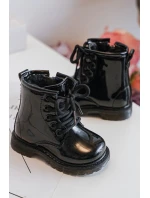 Dětské Boty Lakovane Se Zipem Černá Tibbie Dětské Boty Lakovane Se Zipem Černá Tibbie