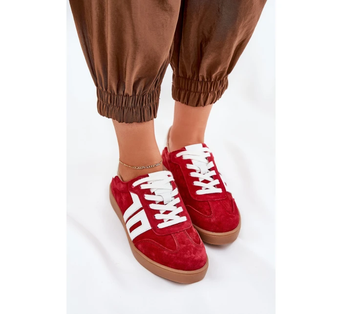 Sneakersy Sportovní Boty Semišové Červené model 21690652 - VINCEZA