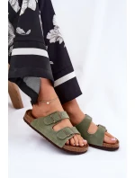 Dámské Semišové Sandály S Přezkami Big Star model 21692060 Zelené - Big Star Shoes