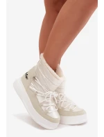 Dámské sněhule na platformě Lee Cooper LCJ-25-03-3815 – bílé