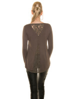 Sexy Koucla pullover with lace and buttons
