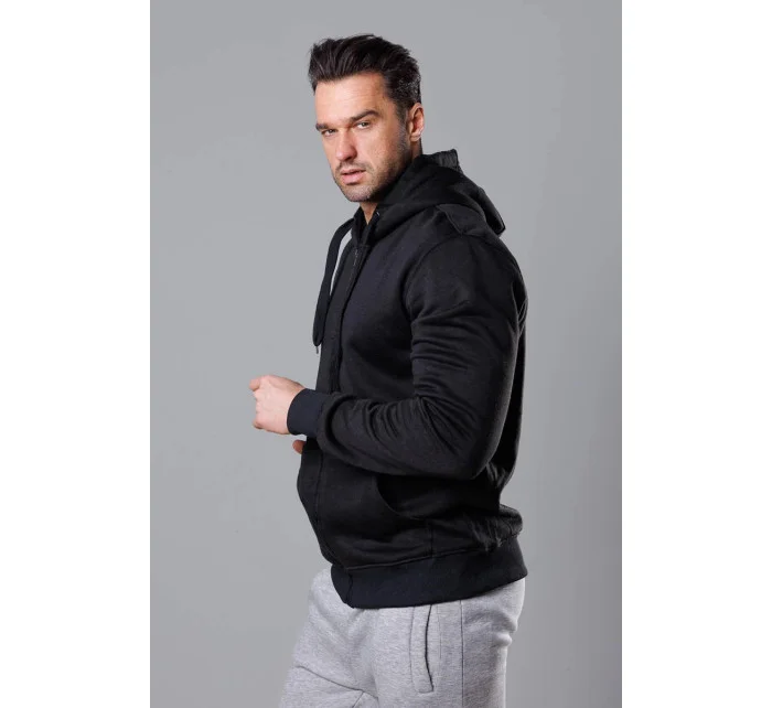 Černá pánská rozepínací mikina s kapucí model 18344959 - J.STYLE