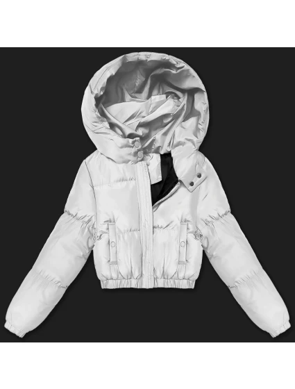 Světle šedá krátká zimní bunda typu puffer J Style (5M3260-92) Světle šedá krátká zimní bunda typu puffer J Style (5M3260-92)