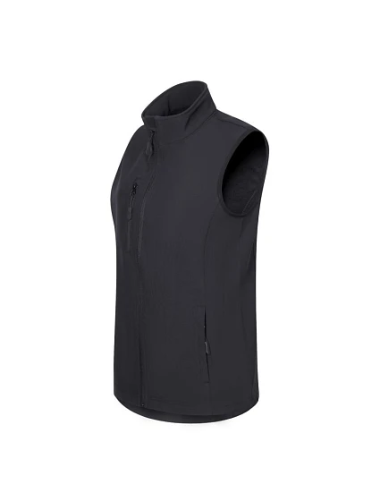 Dámská softshellová vesta Trail (ebenově šedá)