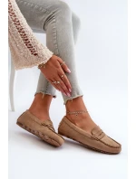 Klasické Dámské Mokasíny Zamszové Hnědé model 21653962 - EVENTO Klasické Dámské Mokasíny Zamszové Hnědé model 21653962 - EVENTO