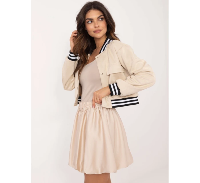 Spódnica DHJ SD model 21738221 beżowy - FPrice Spódnica DHJ SD model 21738221 beżowy - FPrice