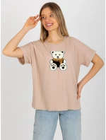 Dámská halenka LK BZ 509251.26X béžová - FPrice