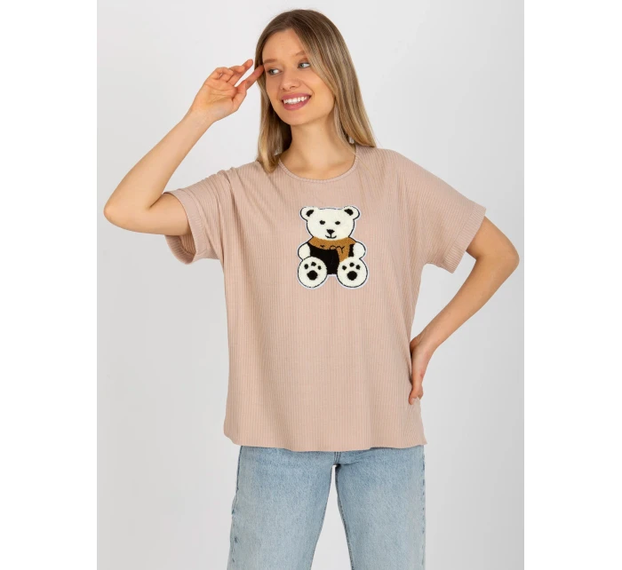 Dámská halenka LK BZ 509251.26X béžová - FPrice