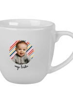 Personalizovaný keramický hrnek 400 ml s výřezem fotky na podkladu