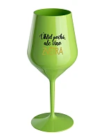 ÚKLID POČKÁ, ALE VÍNO ZVĚTRÁ - zelená nerozbitná sklenice na víno 470 ml