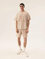 Pánské pyžamo Core 42604 02X Béžová vzor - Henderson