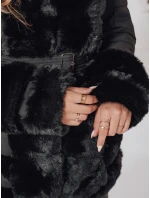 CITYGLANCE dámská zimní bunda s umělou kožešinou černá FashionStreet TY5045
