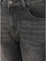Jeansy damskie mom fit z wysokim stanem szare FashionStreet UY3114