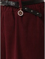 Spodnie damskie bawełniane z paskiem model 22394777 - FashionStreet Spodnie damskie bawełniane z paskiem model 22394777 - FashionStreet