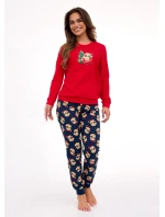 Pyžamo model 21413618 Teddy long/r Christmas S2XL dámské - Cornette Pyžamo model 21413618 Teddy long/r Christmas S2XL dámské - Cornette