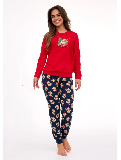 Pyžamo model 21413618 Teddy long/r Christmas S2XL dámské - Cornette Pyžamo model 21413618 Teddy long/r Christmas S2XL dámské - Cornette
