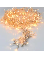 VÁNOČNÍ STROMEK SVĚTELNÝ ŘETĚZ 120 VEDL TEPLÁ BÍLÁ PRŮHLEDNÝ DRÁT