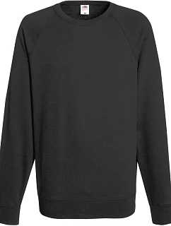 Fruit of the Loom Lightweight Raglan Sweat Pánská raglánová mikina 16.2138 light graphite