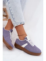 Dámské tenisky z imitace semiše fialové Calira
