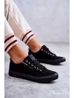 Dámské tenisky z nízkého materiálu Big Star KK274004 Černá Dámské tenisky z nízkého materiálu Big Star KK274004 Černá