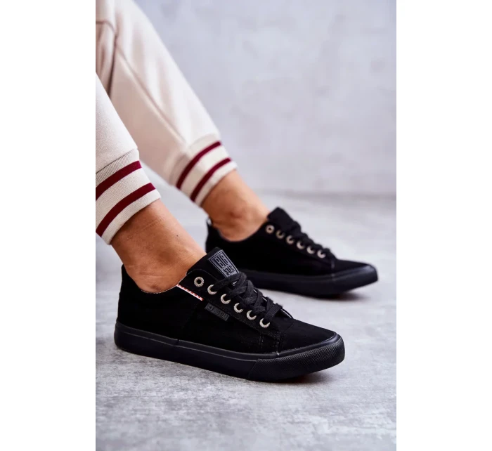 Dámské tenisky z nízkého materiálu Big Star KK274004 Černá Dámské tenisky z nízkého materiálu Big Star KK274004 Černá