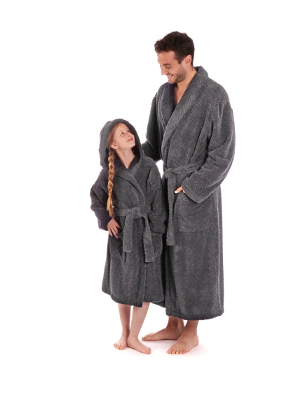 Župan unisex Athena model 19392178 Tmavě šedá - Vestis Župan unisex Athena model 19392178 Tmavě šedá - Vestis