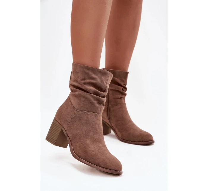 Boty na podpatku model 219396 Step in style Boty na podpatku model 219396 Step in style