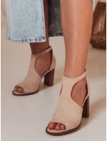 Dámské sandály na podpatku SLUPER beige FashionStreet ZY0734