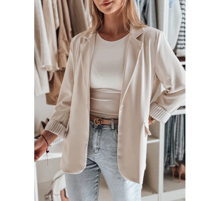 Dámské oversize sako RESIDAL světle béžové FashionStreet PY0122