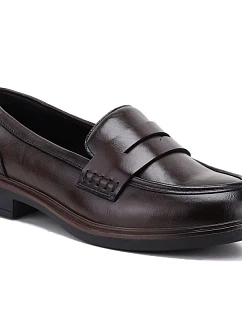 Kožené polobotky typu  v hnědé barvě model 22343082 - VINCEZA